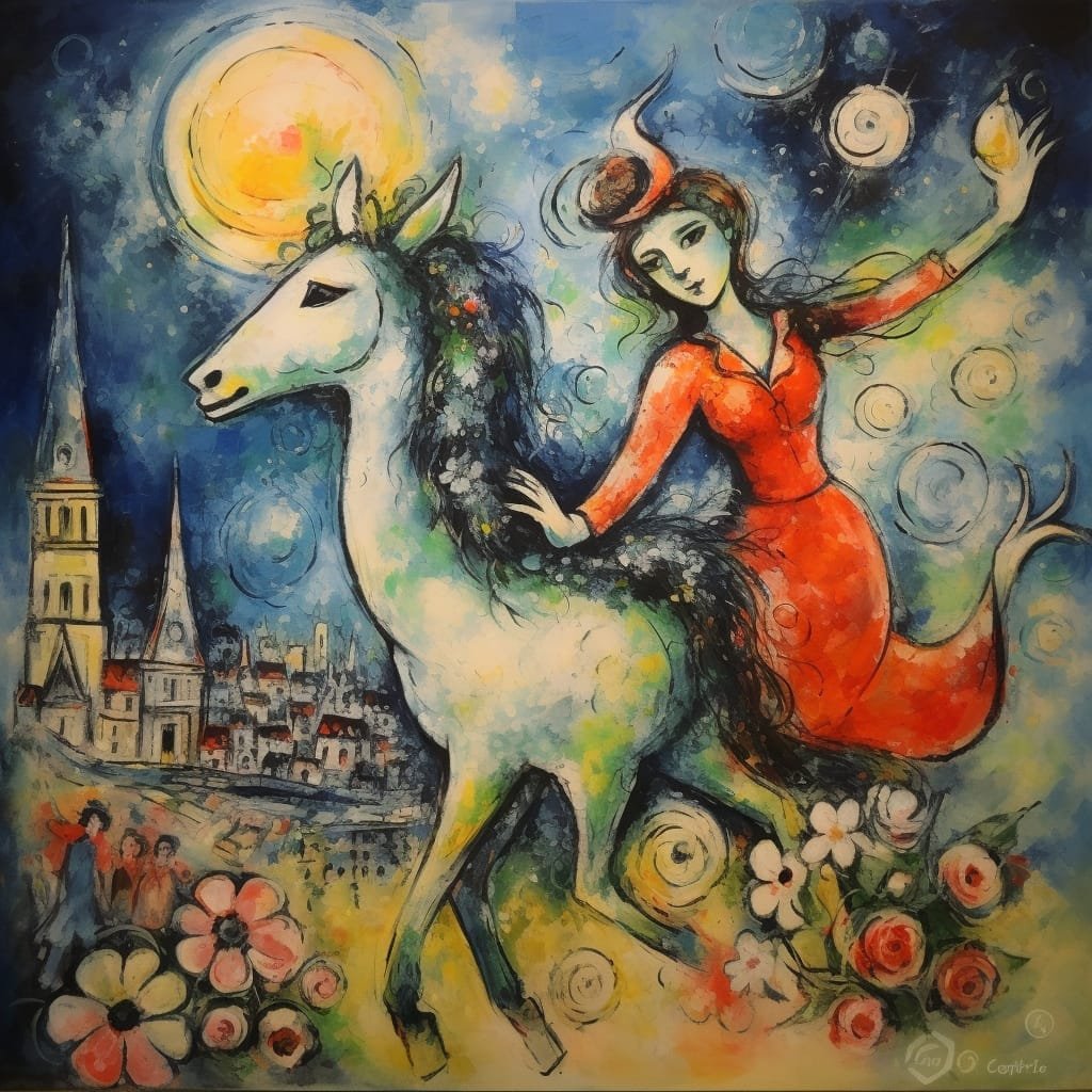 Marc Chagall - Midjourney - Fantasy and Romance