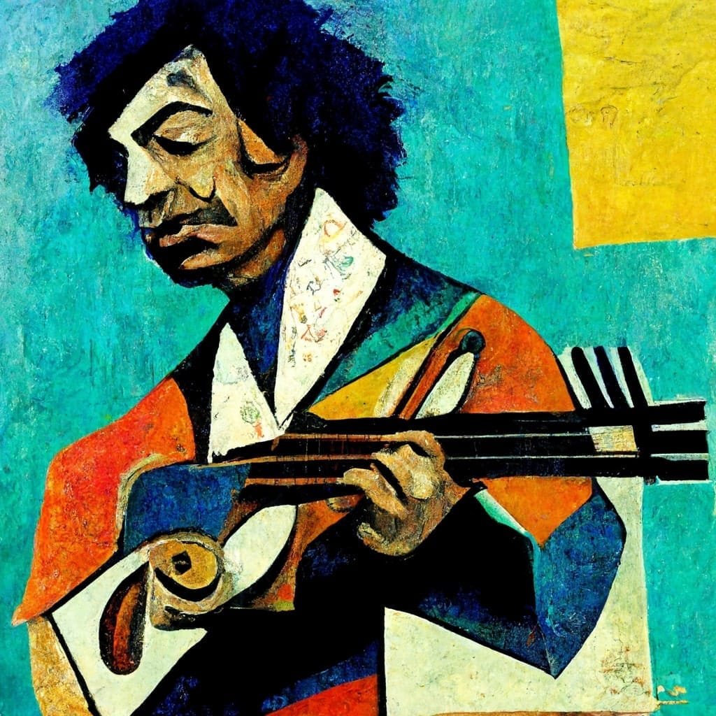 Picasso - Midjourney - Jimy Hendrix