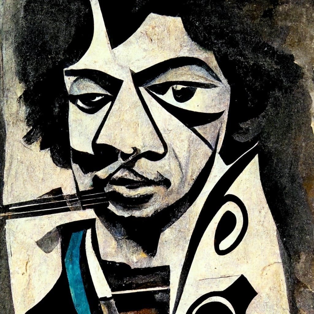Picasso - Midjourney - Jimy Hendrix